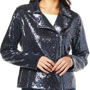 Colleen Lopez Sparkling Sequin Jacket - Silver